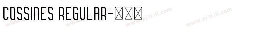 Cossines Regular字体转换